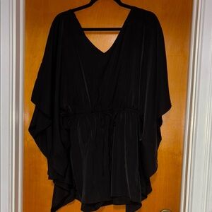 Elegant Black Women's batwing shorts romper